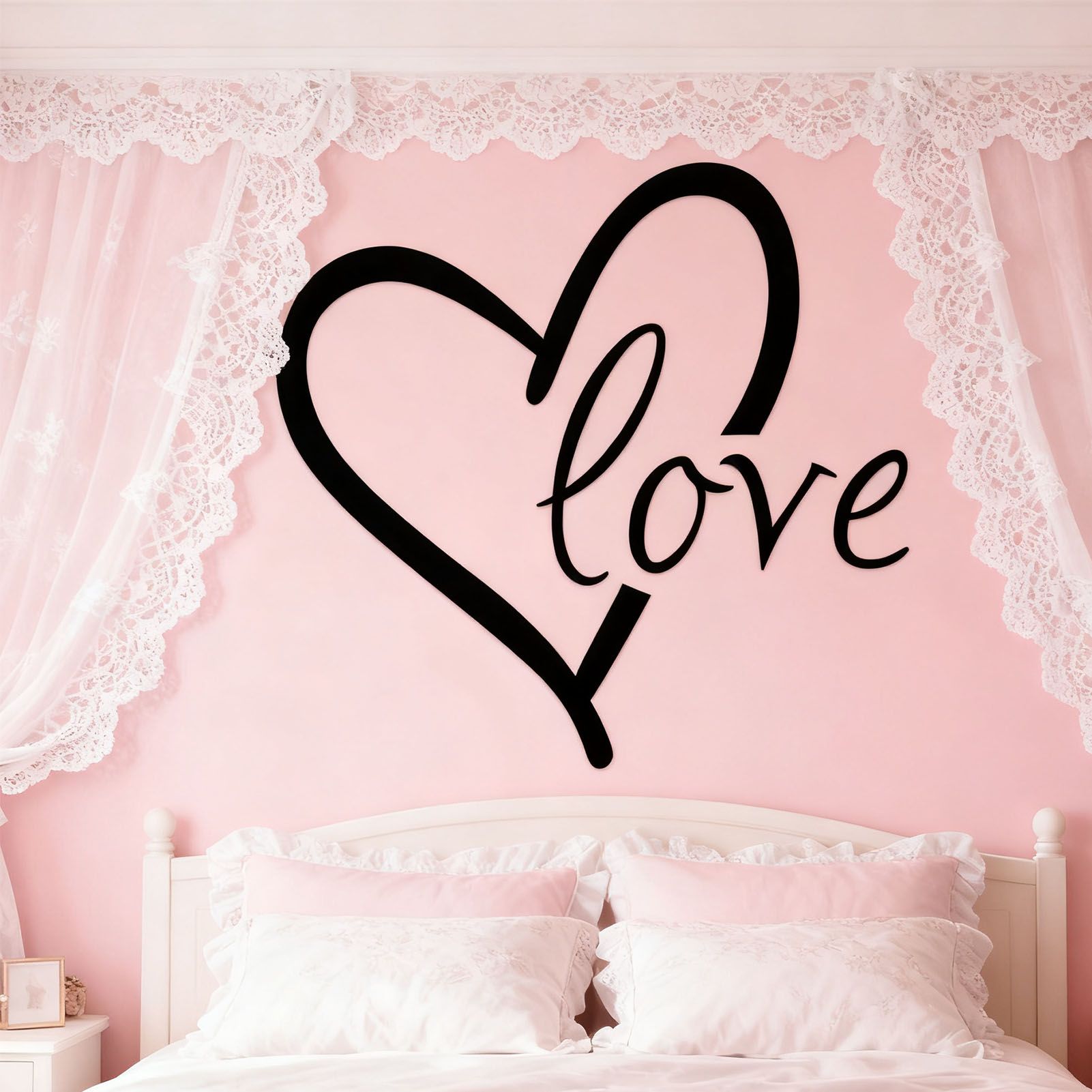 Heart Shaped Quote Removable Wall Sticker Decal for Living Room Bedroom Home view 7