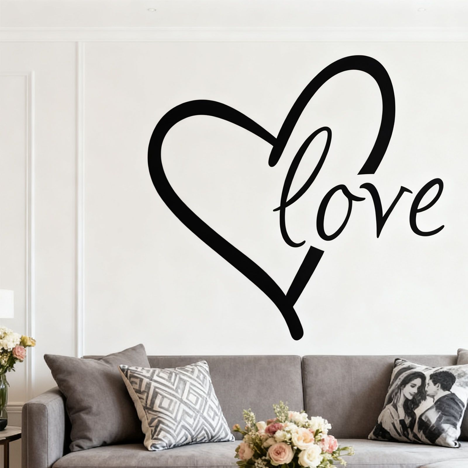 Heart Shaped Quote Removable Wall Sticker Decal for Living Room Bedroom Home view 8