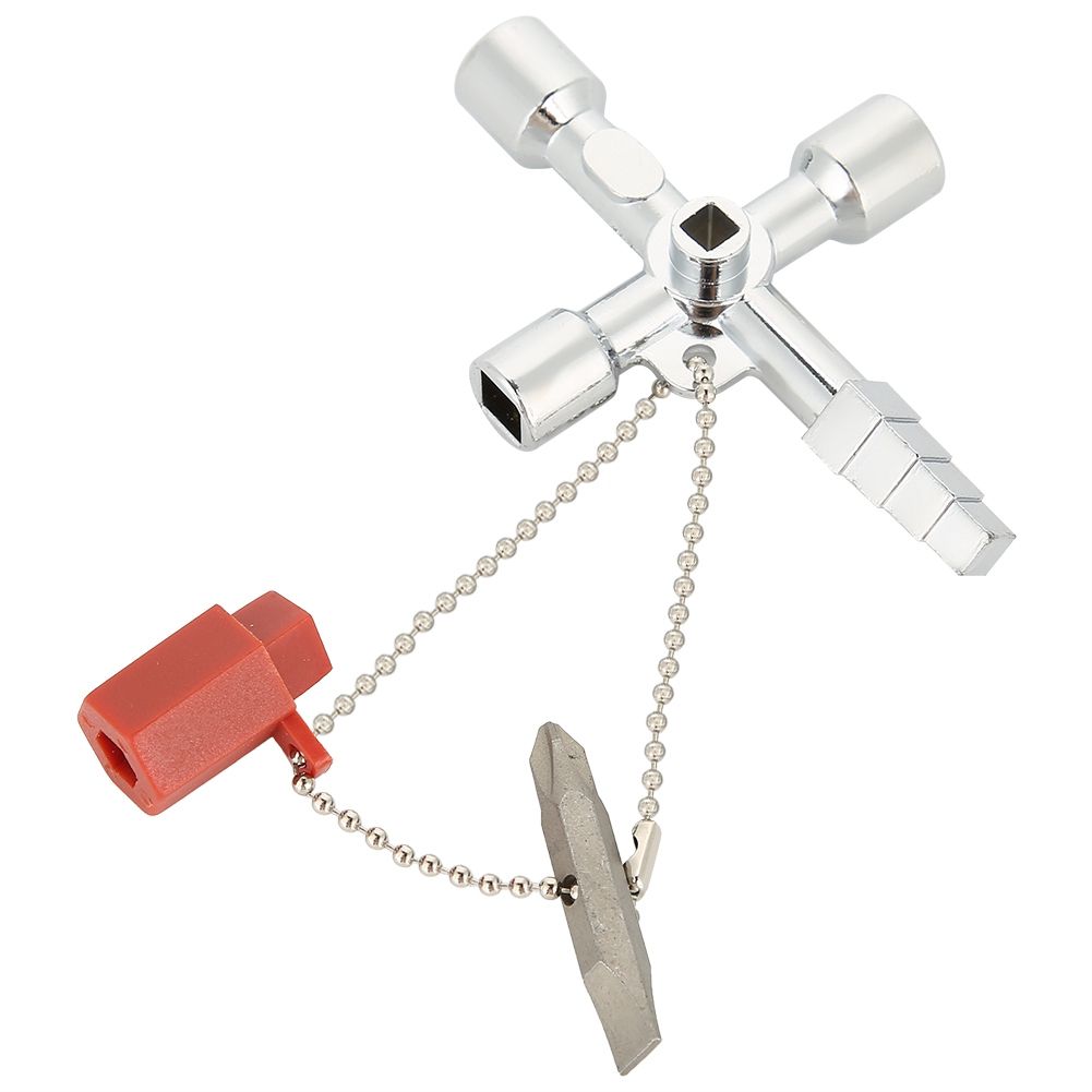 4 in 1 Multifunctional Universal Key Tool Cross Square Triangle for Electrical