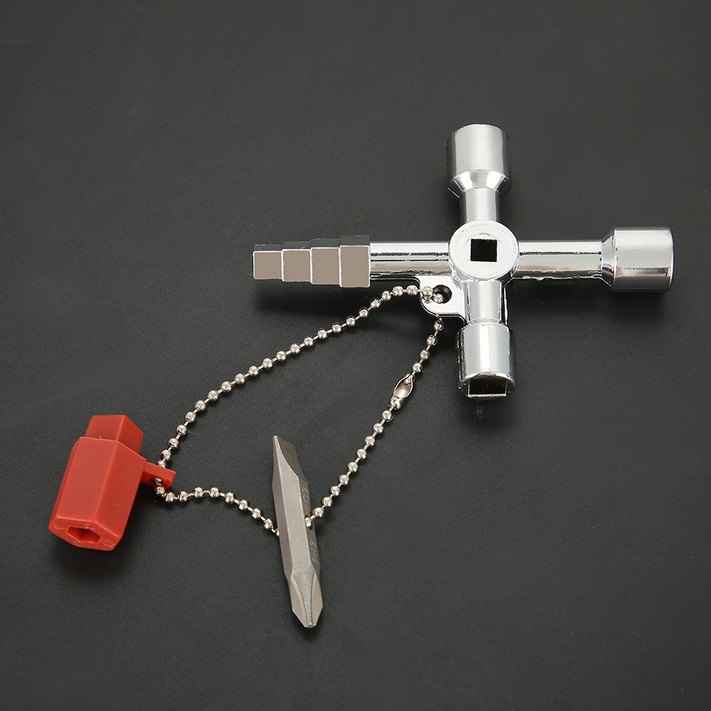 4 in 1 Multifunctional Universal Key Tool Cross Square Triangle for Electrical view 5