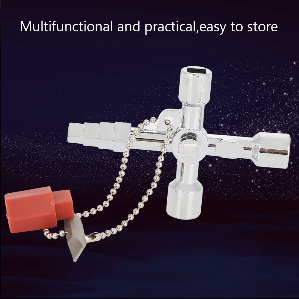 4 in 1 Multifunctional Universal Key Tool Cross Square Triangle for Electrical view 8