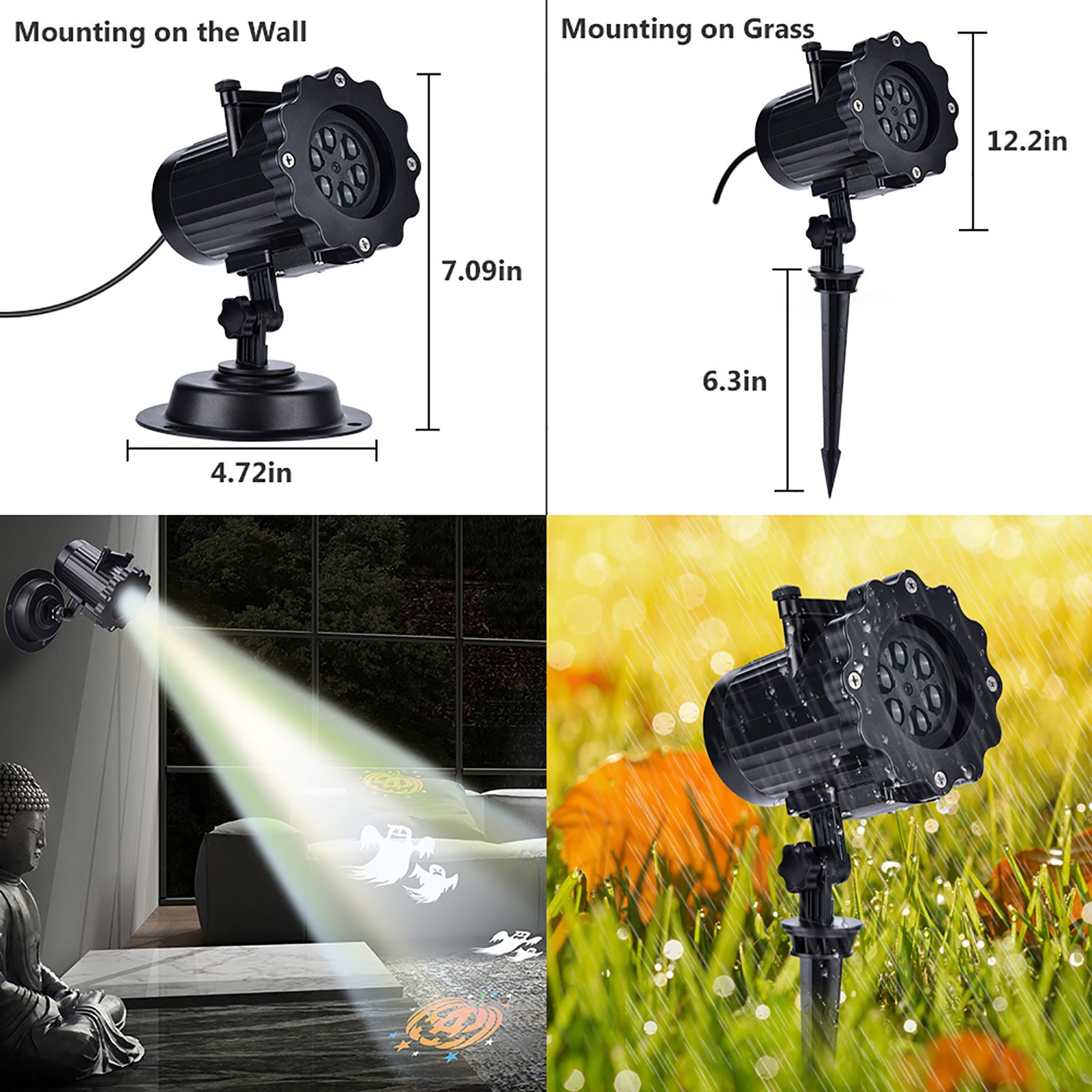 LED Projector Light , Outdoor Indoor Xmas Decorative Lights, Rotating view 5