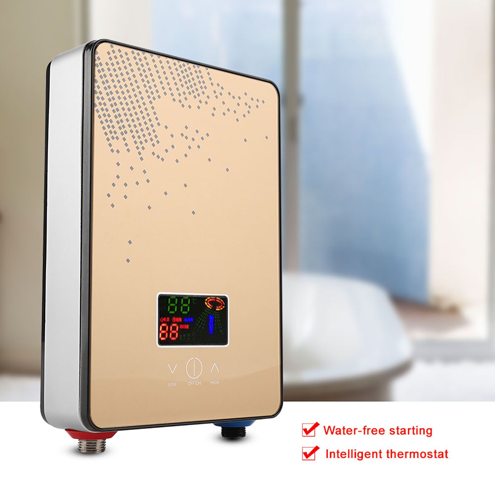 220V 6500W Tankless Instant Electric Hot Water Heater Shower for Home Bathroom view 3