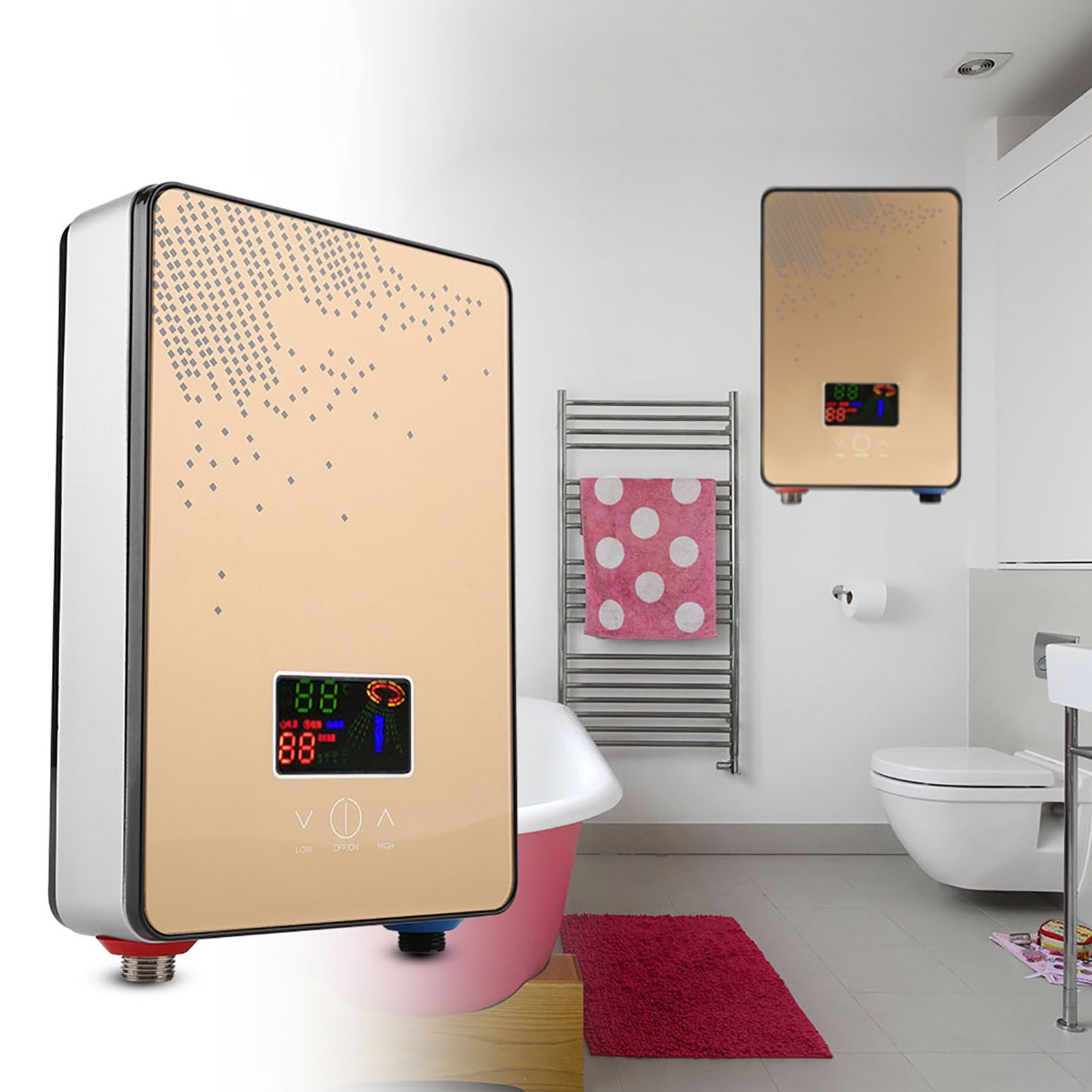 220V 6500W Tankless Instant Electric Hot Water Heater Shower for Home Bathroom view 4