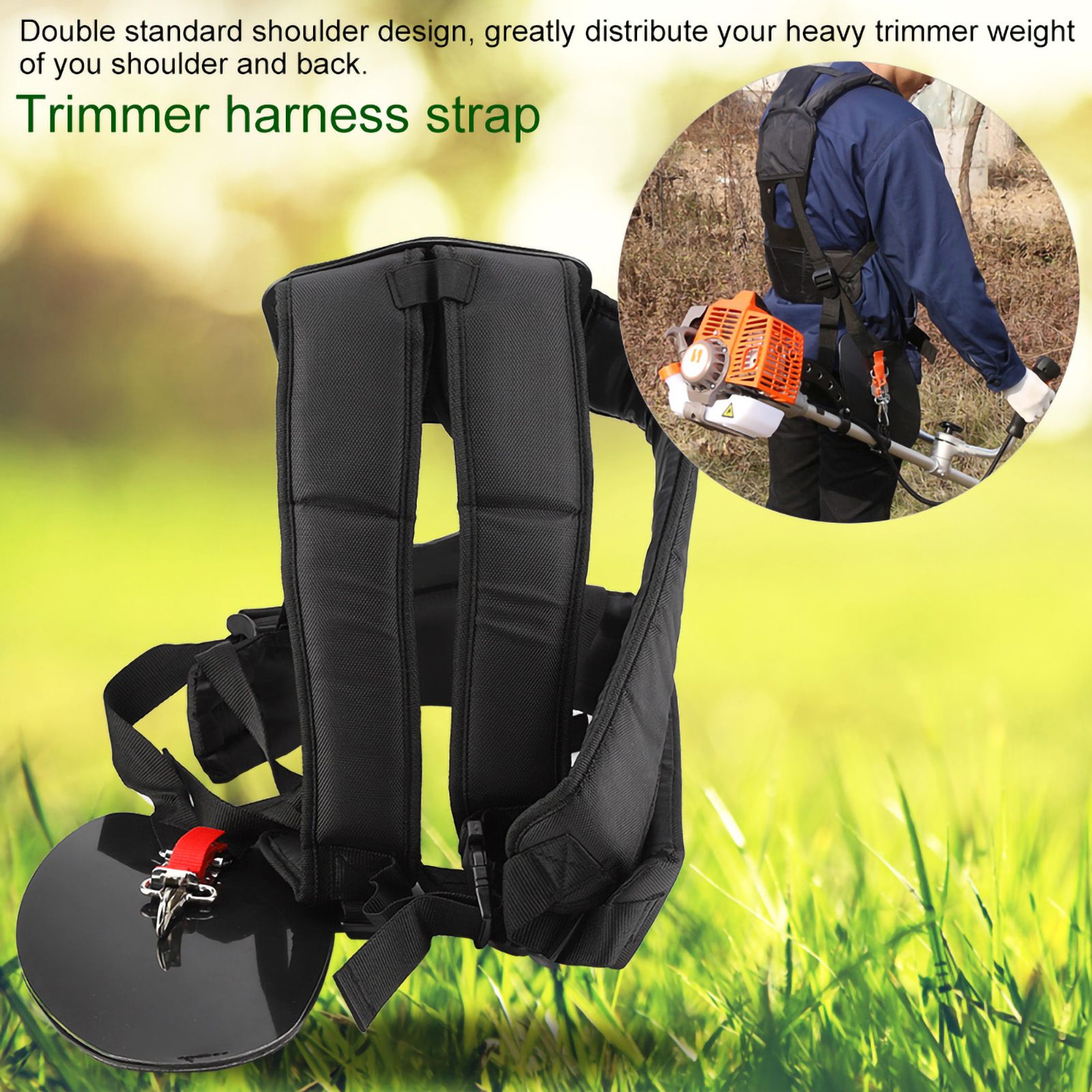 Universal Trimmer Double Shoulder Strap Mower Polyester M Shaped Belt for view 3