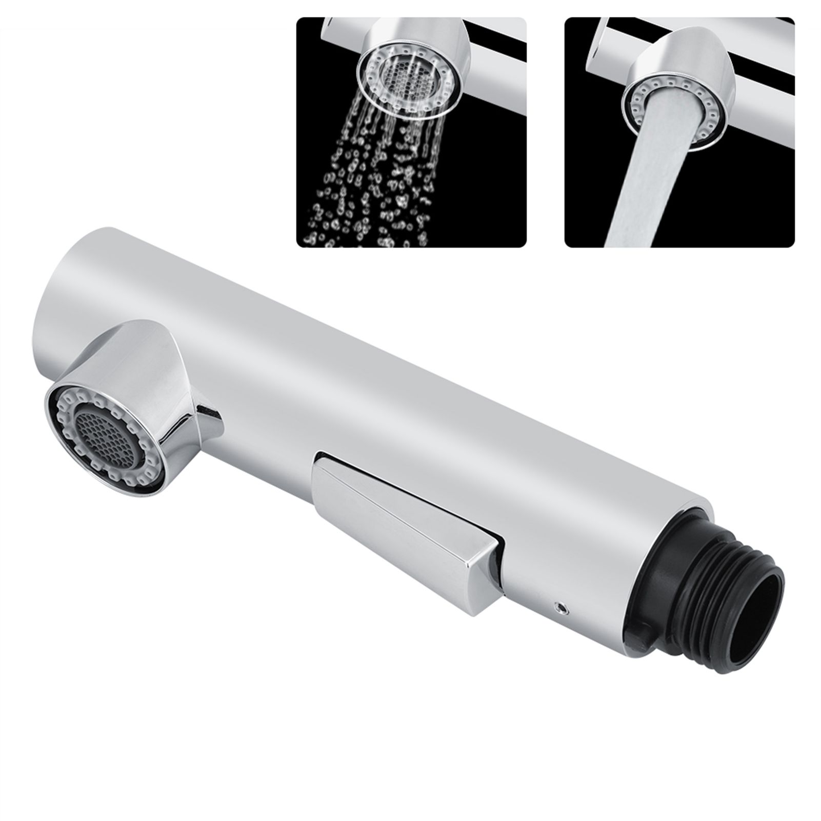 Kitchen Bathroom Pull Out Faucet Sprayer Shower Water Tap Spray Head view 12