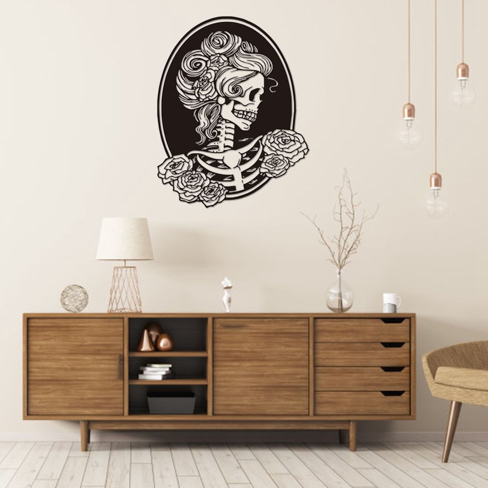 Skeleton Pattern Wall Sticker for Living Room Backdrop Wall Bedroom view 3
