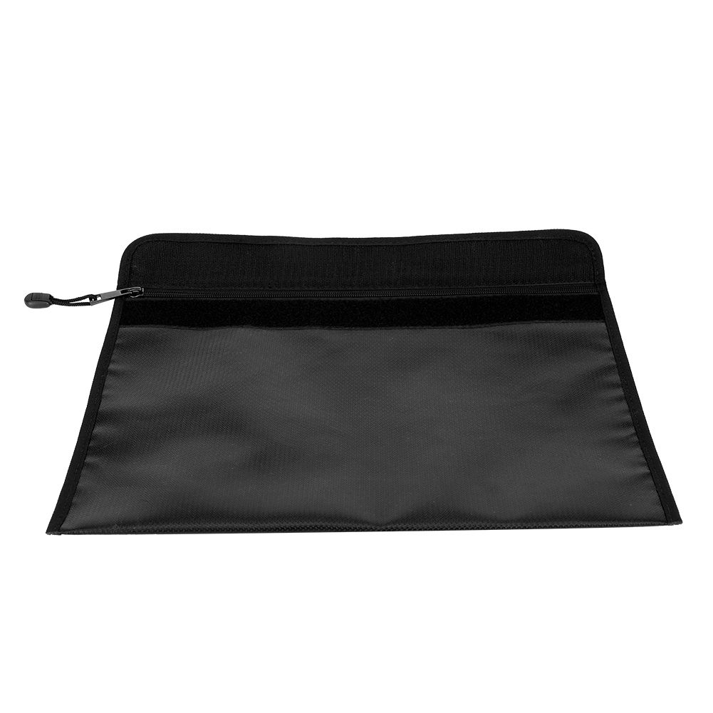 Black Fireproof Document Bag Cross Section Passport Money Certificates Keeping view 3