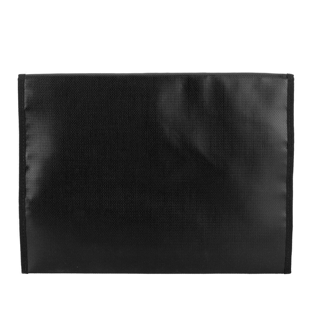 Black Fireproof Document Bag Cross Section Passport Money Certificates Keeping view 10