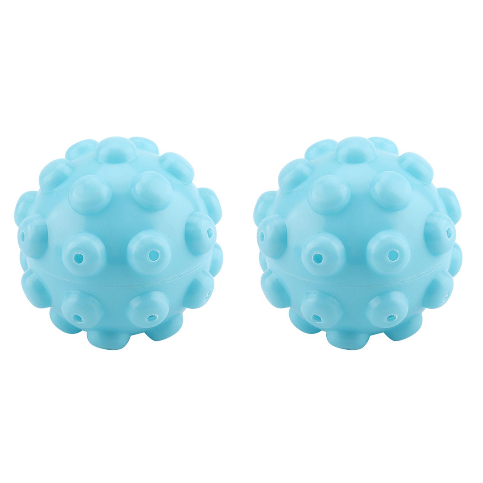 2Pcs/Set Blue PVC Reusable Balls Laundry Washing Fabric Softener Ball Accessories view 2