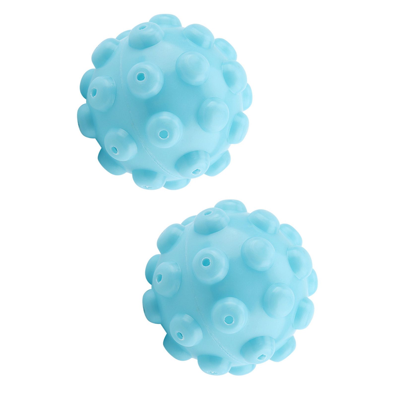 2Pcs/Set Blue PVC Reusable Balls Laundry Washing Fabric Softener Ball Accessories view 4