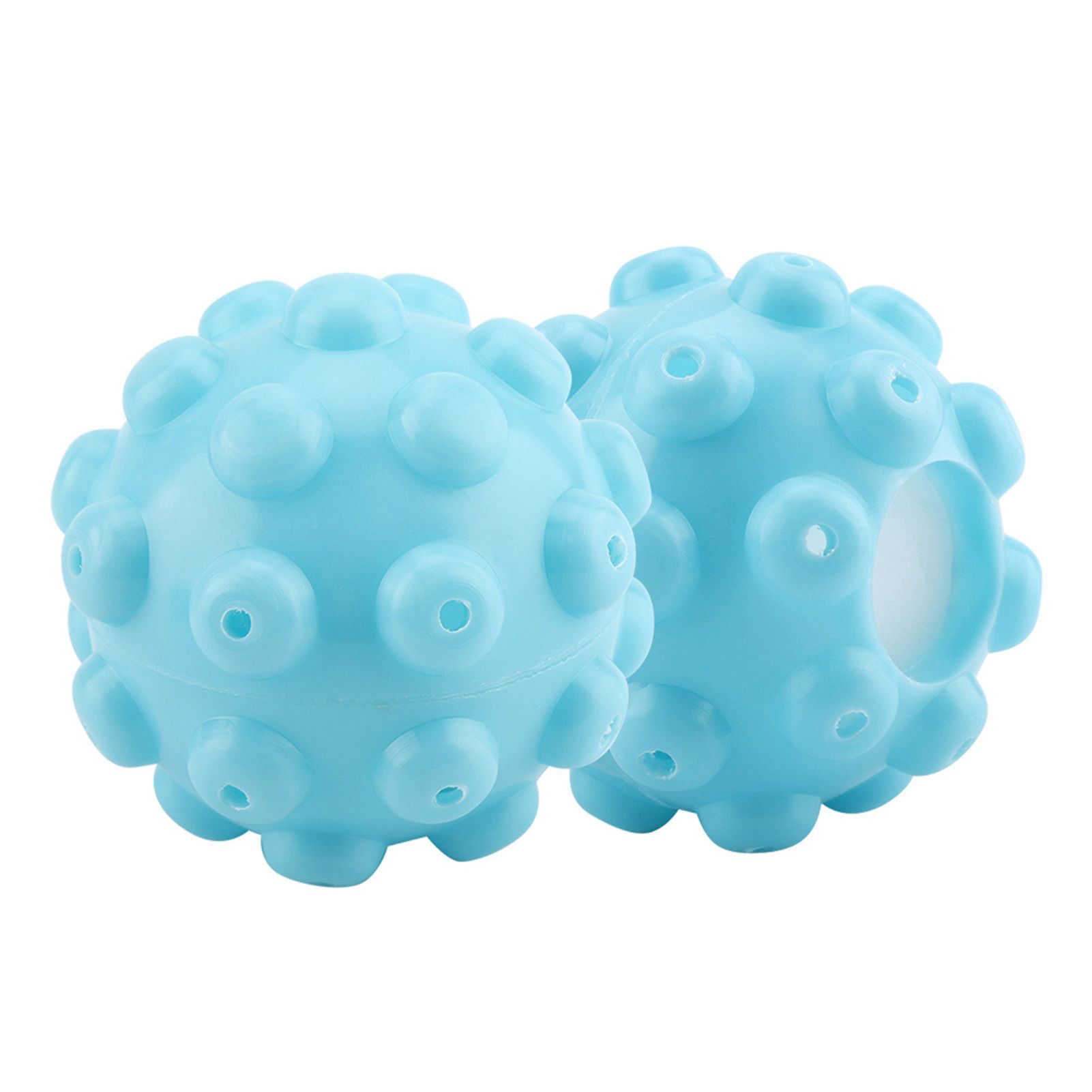 2Pcs/Set Blue PVC Reusable Balls Laundry Washing Fabric Softener Ball Accessories view 8