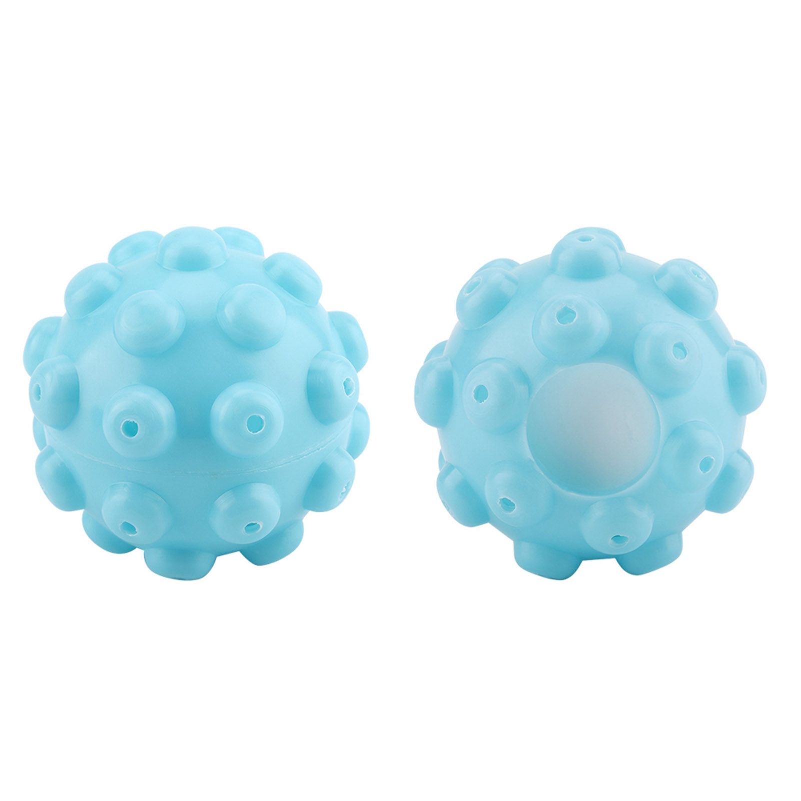 2Pcs/Set Blue PVC Reusable Balls Laundry Washing Fabric Softener Ball Accessories view 9