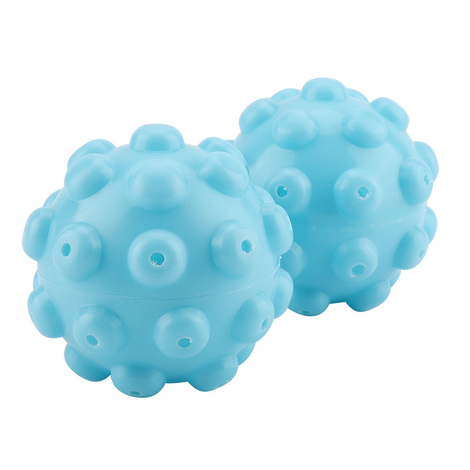 2Pcs/Set Blue PVC Reusable Balls Laundry Washing Fabric Softener Ball Accessories view 12