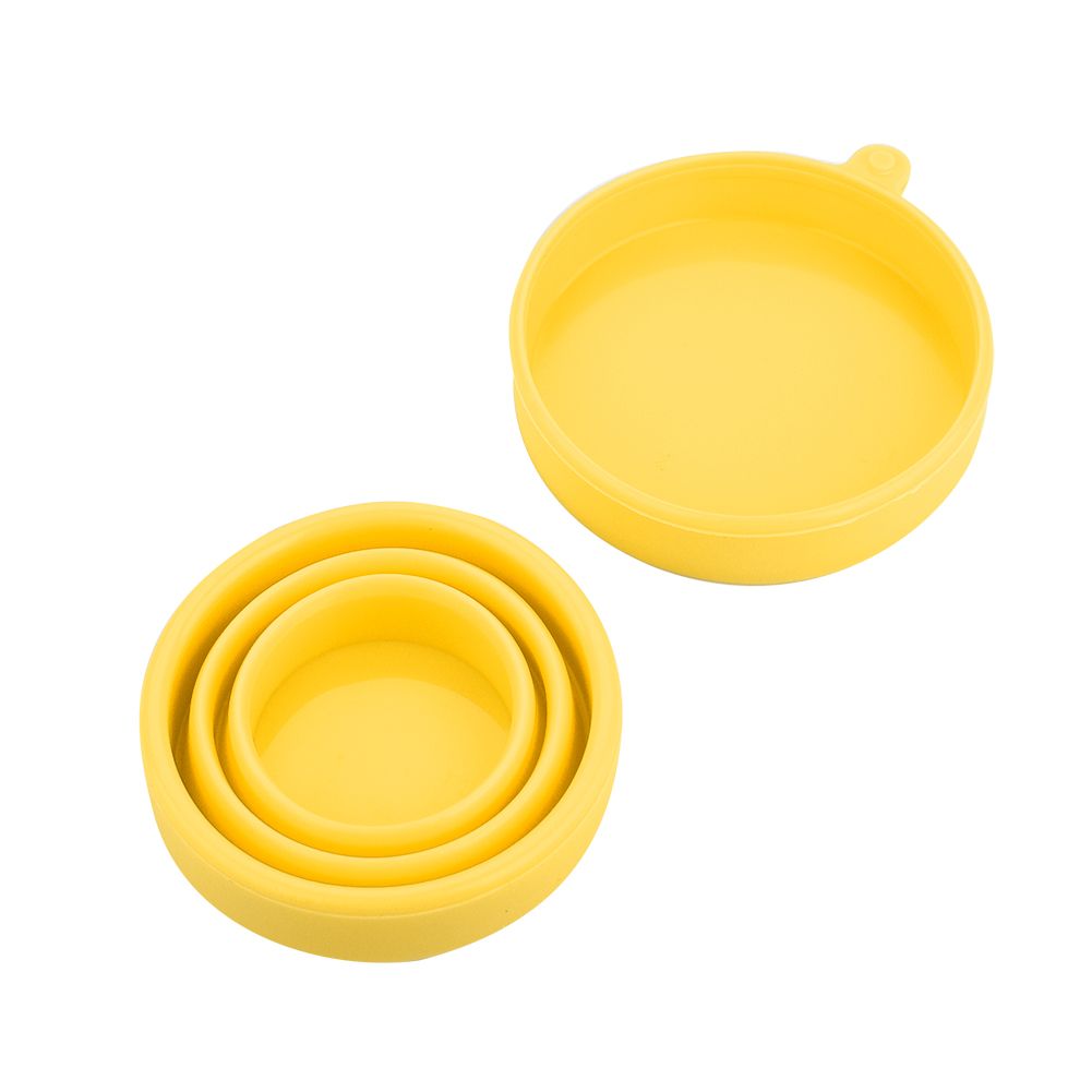 Silicone Telescopic Drinking Collapsible Folding Cup Travel Camping Outdoor Yellow view 5
