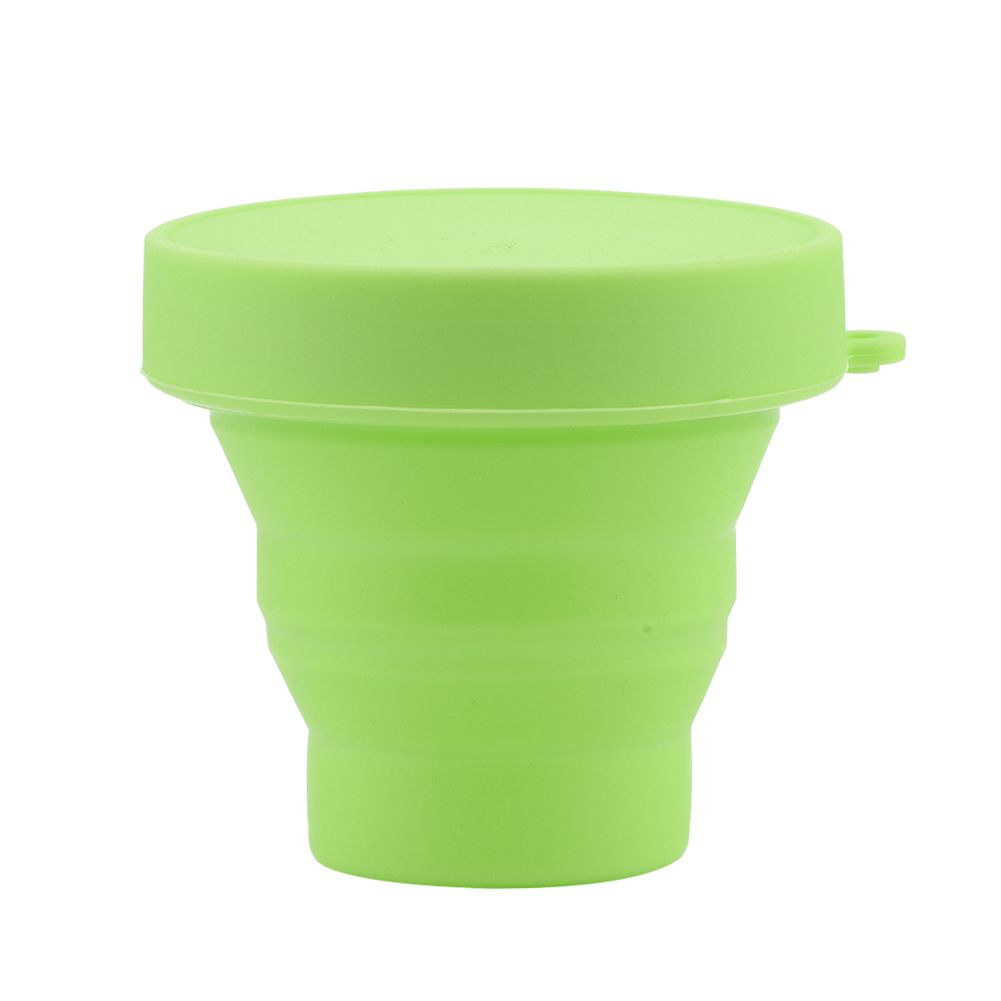Silicone Telescopic Drinking Collapsible Folding Cup Travel Camping Outdoor Green view 3
