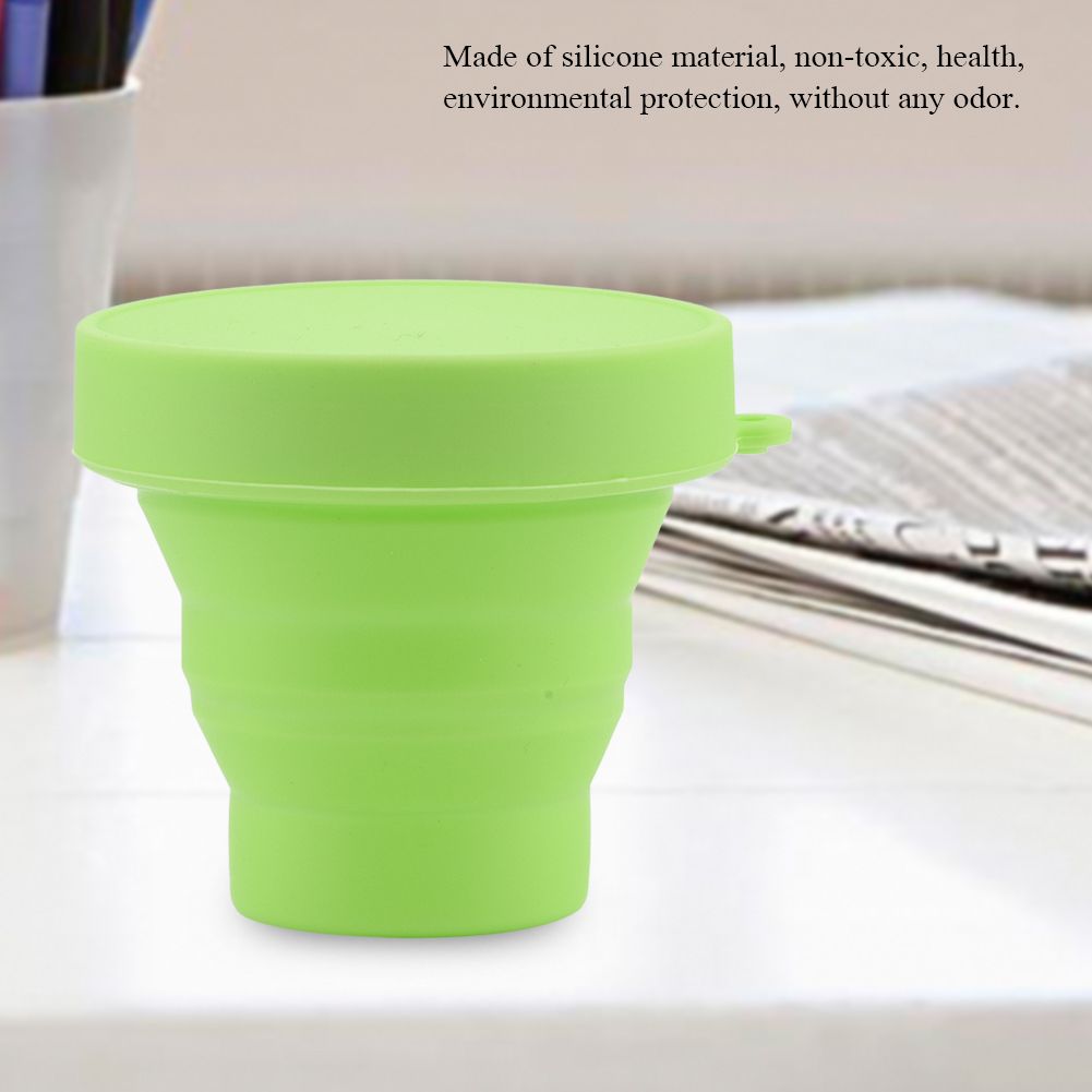 Silicone Telescopic Drinking Collapsible Folding Cup Travel Camping Outdoor Green view 8
