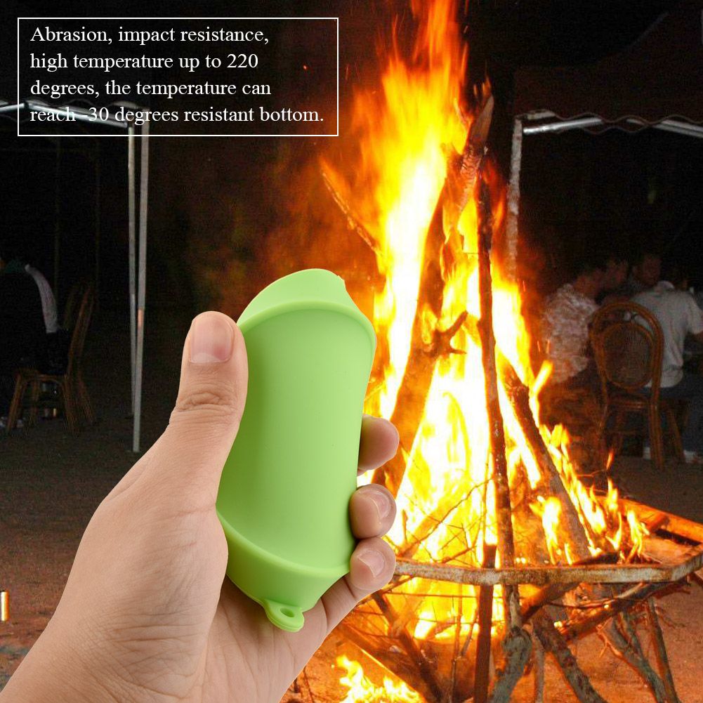 Silicone Telescopic Drinking Collapsible Folding Cup Travel Camping Outdoor Green view 11