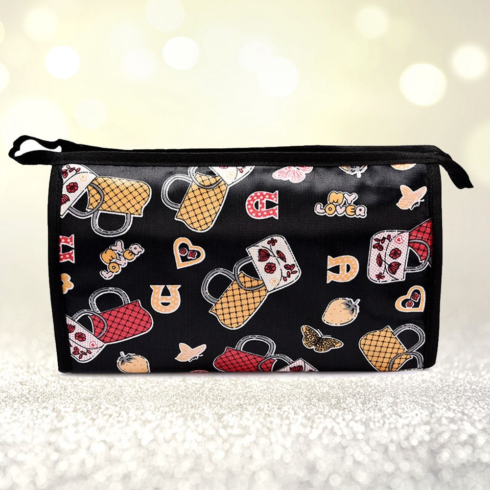 Portable Traveling Fabric Storage Makeup Cosmetic Bag for Girls Woman(Handbag) — image 1