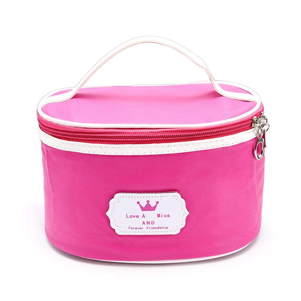 Reusable Durable Portable Storage Makeup Cosmetics Bag for Girl Woman(Rose Red) view 2