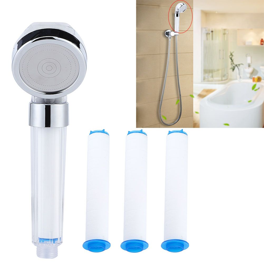 Negative Ions Pressurized Handheld Shower Head Bathroom Showering Bathing view 6