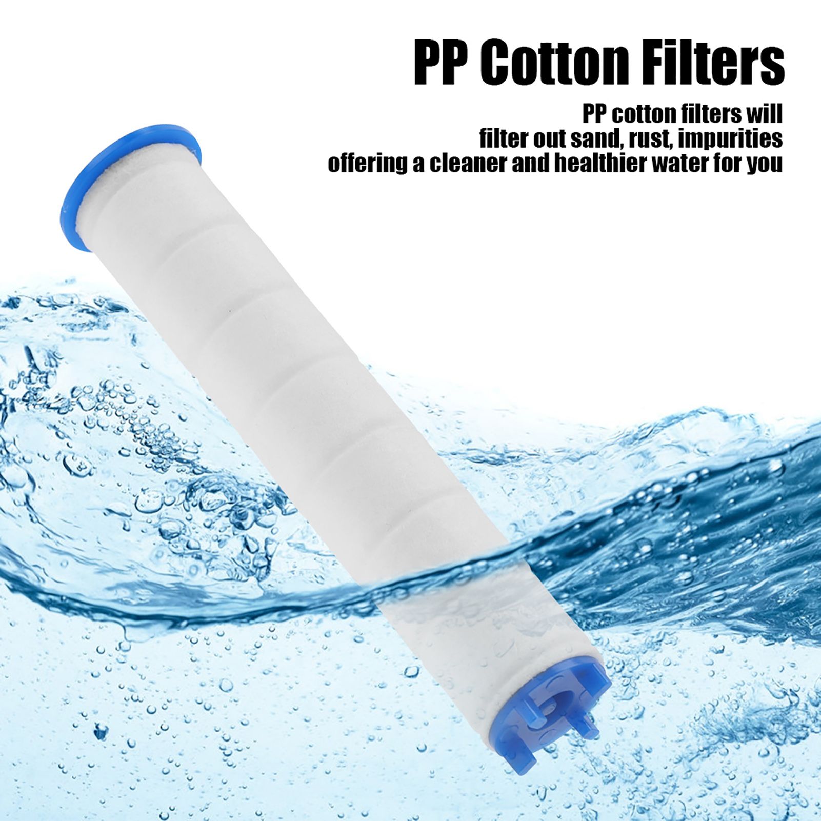Negative Ions Pressurized Handheld Shower Head Filters Bathroom Showering view 3