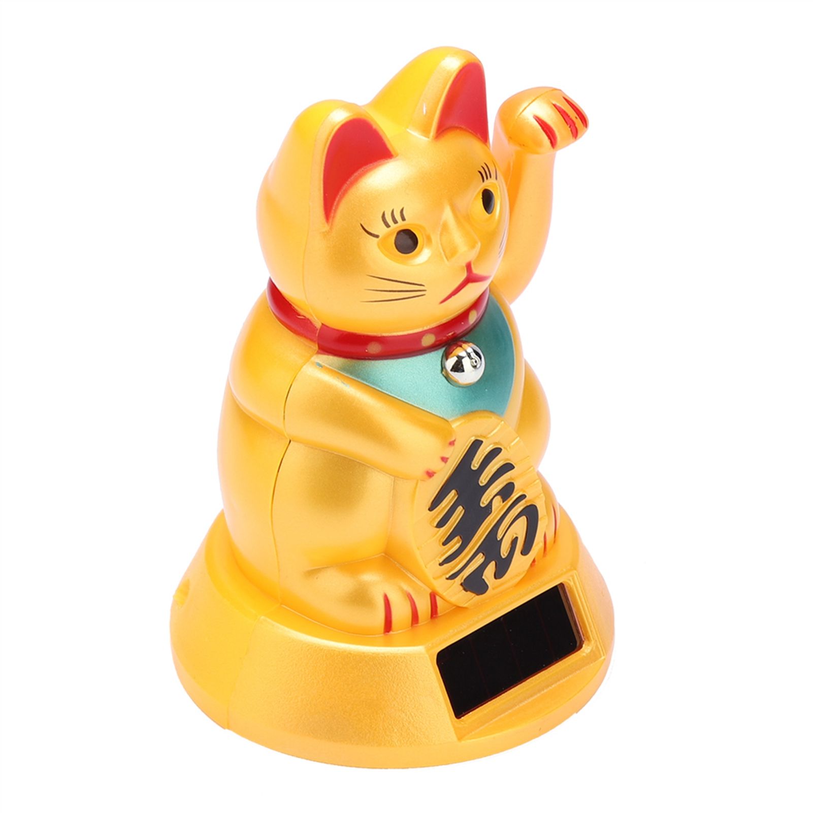 Solar Powered Welcoming Waving Beckoning Fortune Lucky Cat Home Stores Car Decor view 4