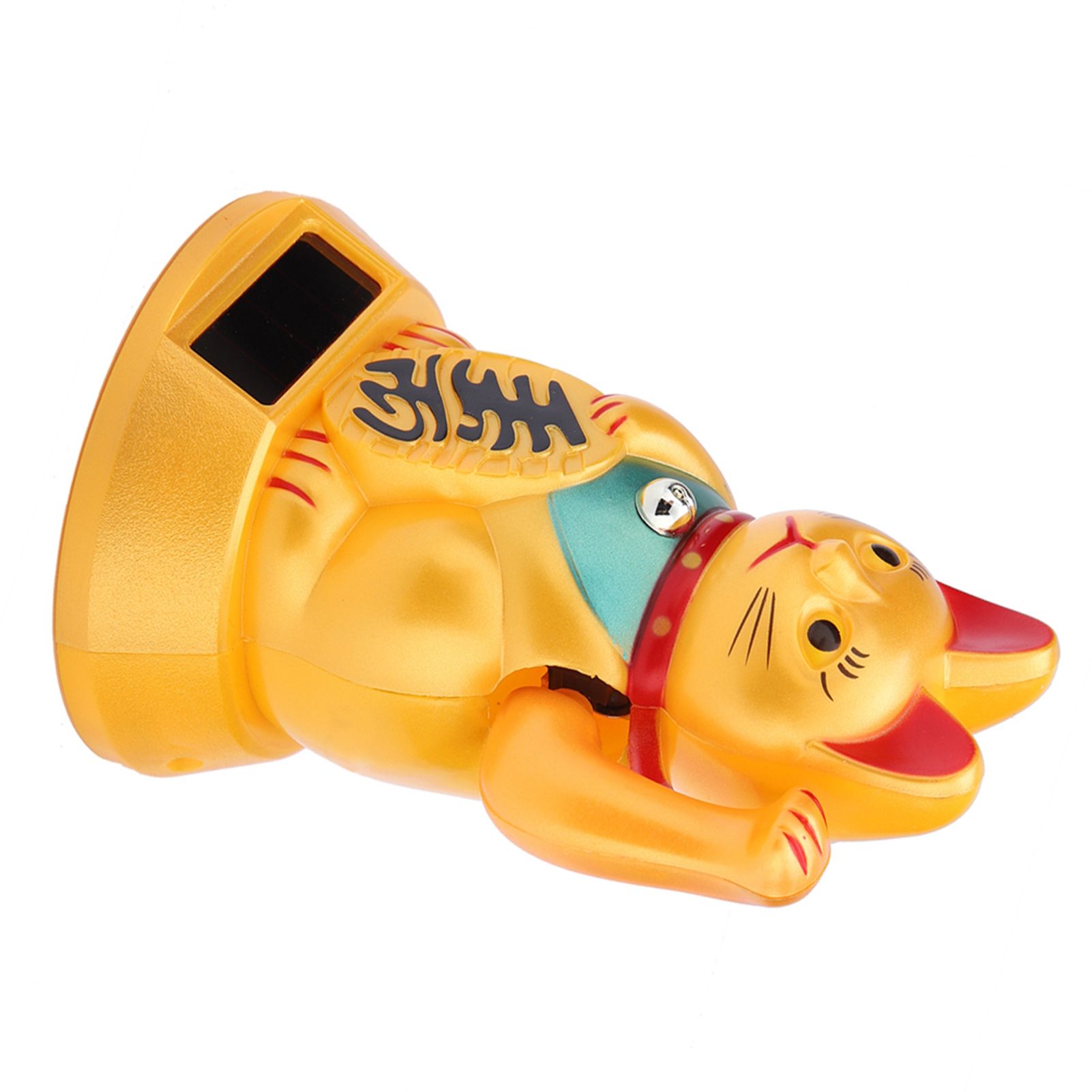 Solar Powered Welcoming Waving Beckoning Fortune Lucky Cat Home Stores Car Decor view 7
