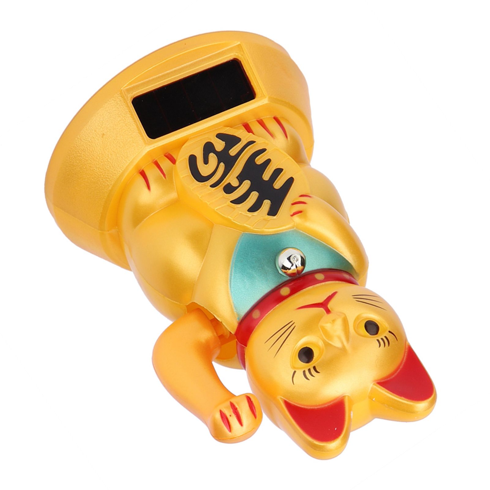 Solar Powered Welcoming Waving Beckoning Fortune Lucky Cat Home Stores Car Decor view 8