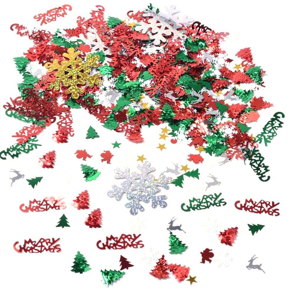 100g Christmas Table Confetti Pentagram Santa Merry Christmas Letters Pine DIY view 2