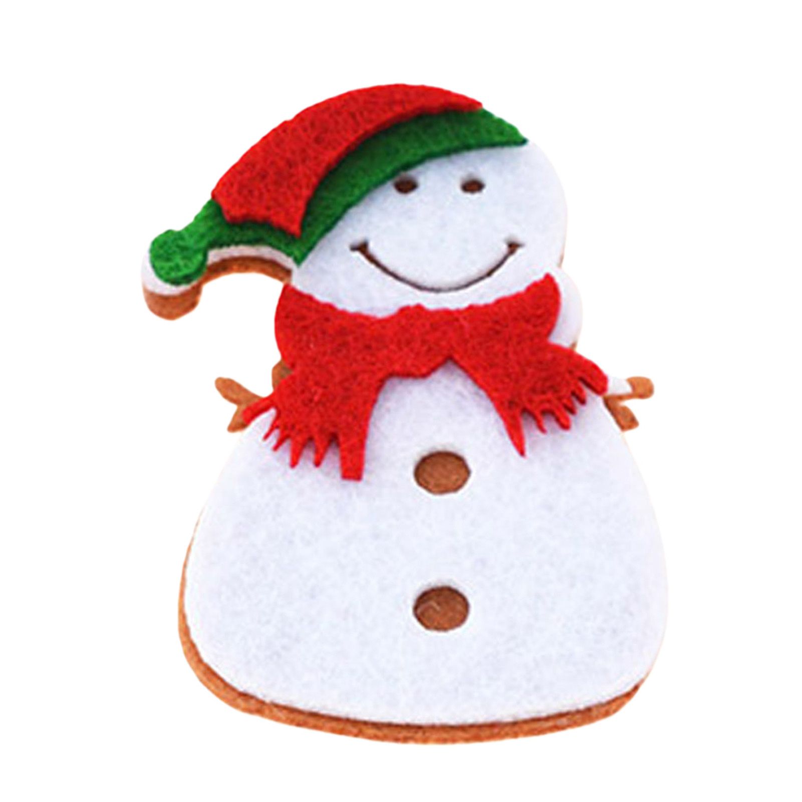 Double layer Felt Snowman Appliques Felt Ornament Kit for Christmas Decoration 5# view 2