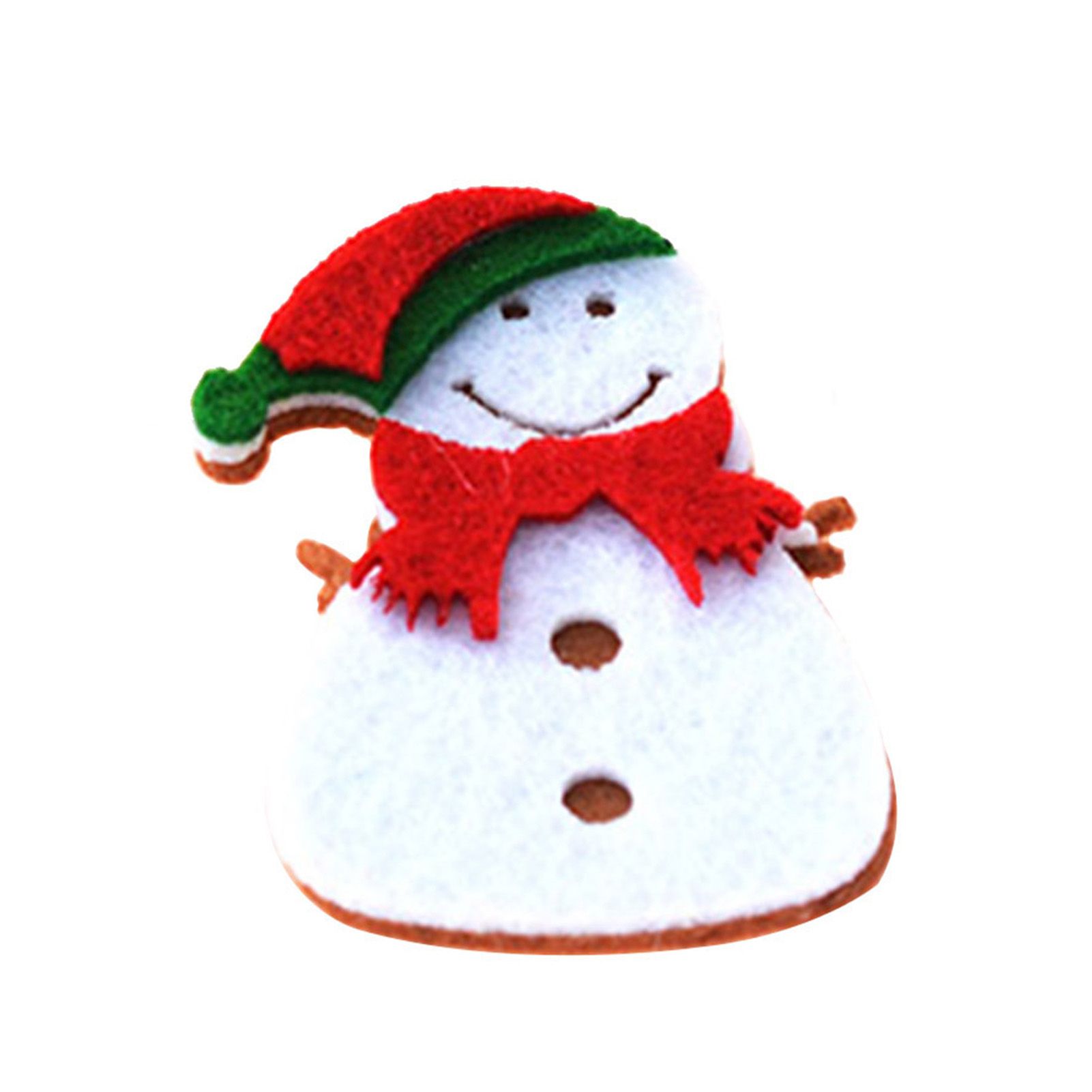 Double layer Felt Snowman Appliques Felt Ornament Kit for Christmas Decoration 5# view 5