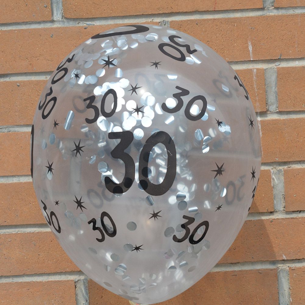 5Pcs Latex Balloons 30th 40th 50th Happy Birthday Party Home Decorations
