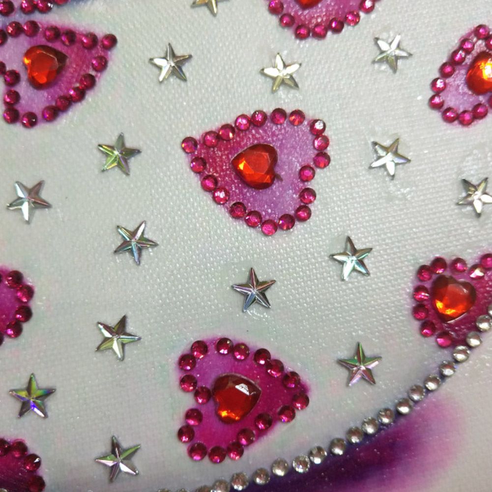 Children Handmade Kitty Pattern DIY Stereo Feeling Rhinestone Diamond Drawing view 9