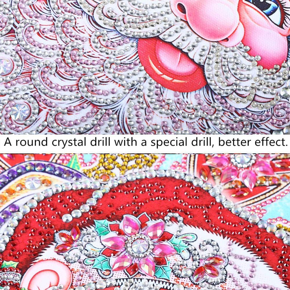 Children Handmade Santa Clause Pattern DIY Stereo Feeling Rhinestone Diamond view 6