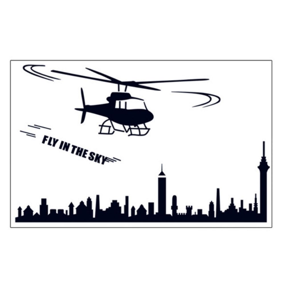 Cartoon Airplane Pattern Wall Decal Bedroom Living Room TV Background Sticker view 2