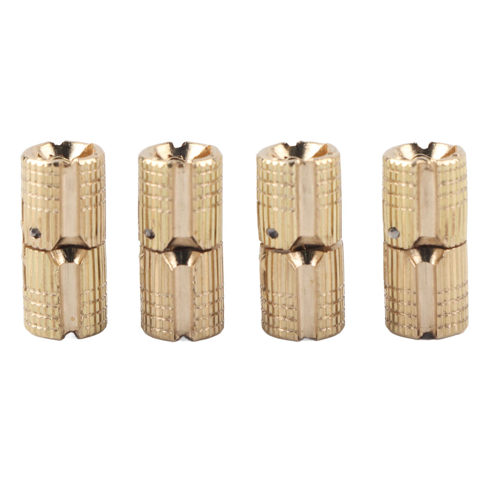 4Pcs/pack Copper Brass Cabinet Gift Box Concealed Barrel Hinge 8mm 180° view 2