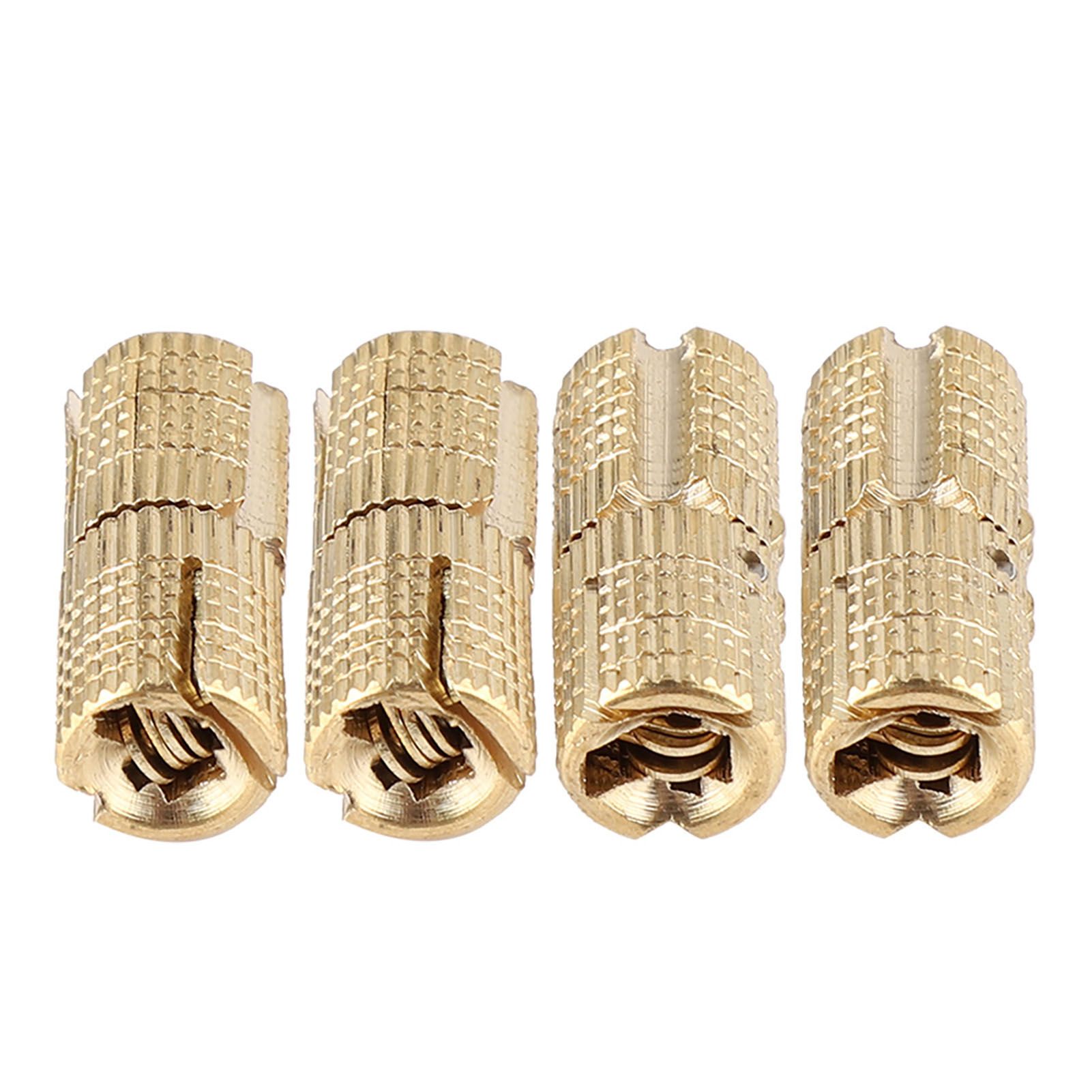 4Pcs/pack Copper Brass Cabinet Gift Box Concealed Barrel Hinge 8mm 180° view 3