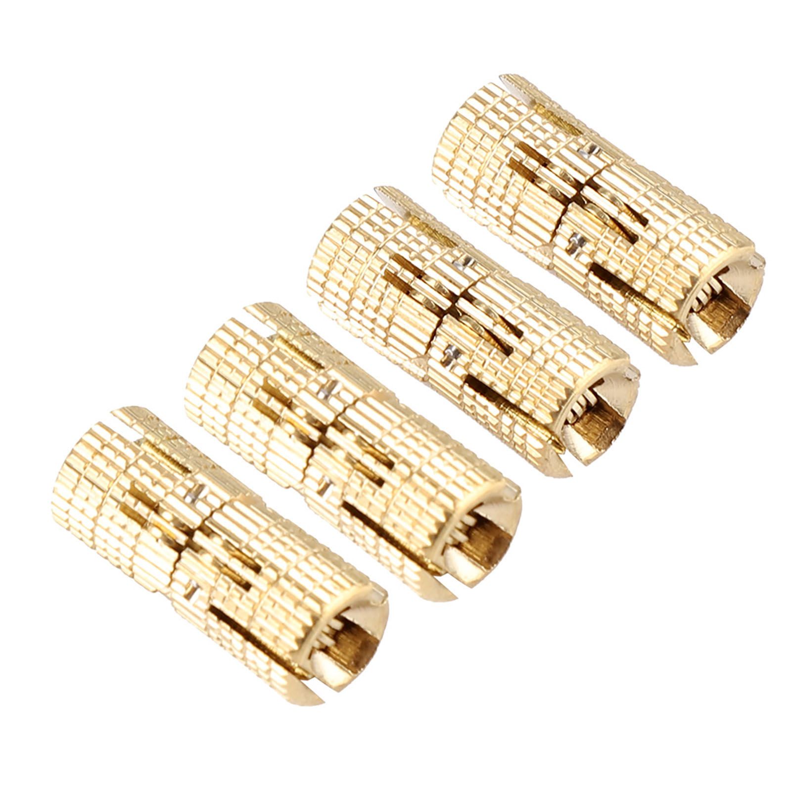 4Pcs/pack Copper Brass Cabinet Gift Box Concealed Barrel Hinge 8mm 180° view 5