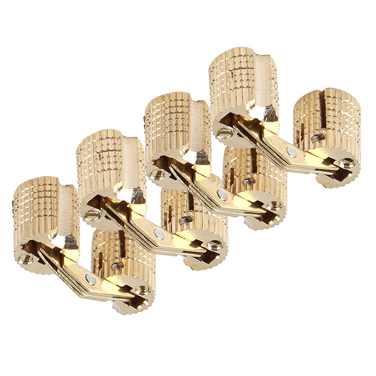 4Pcs/pack Copper Brass Cabinet Gift Box Concealed Barrel Hinge 8mm 180° view 7