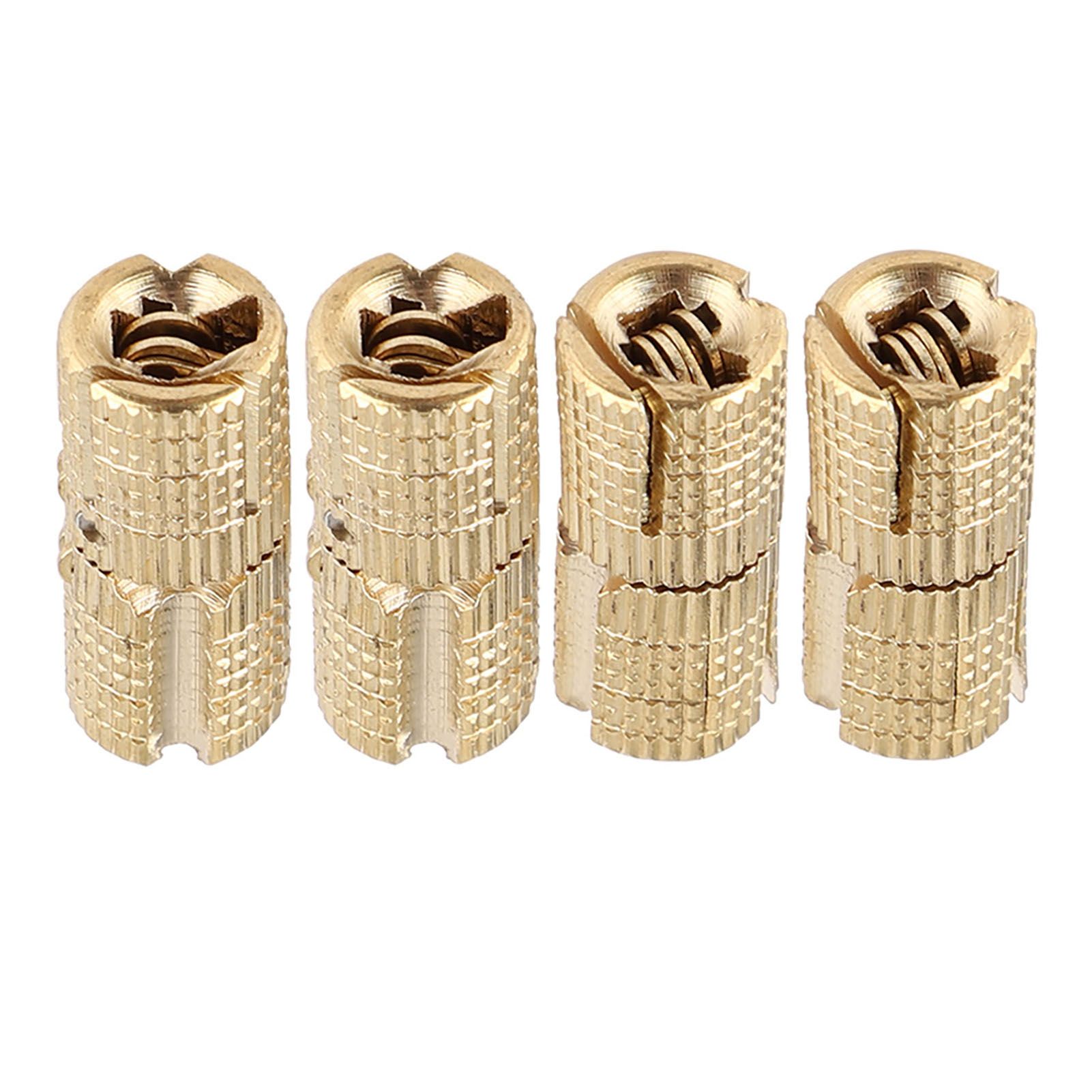 4Pcs/pack Copper Brass Cabinet Gift Box Concealed Barrel Hinge 8mm 180° view 8
