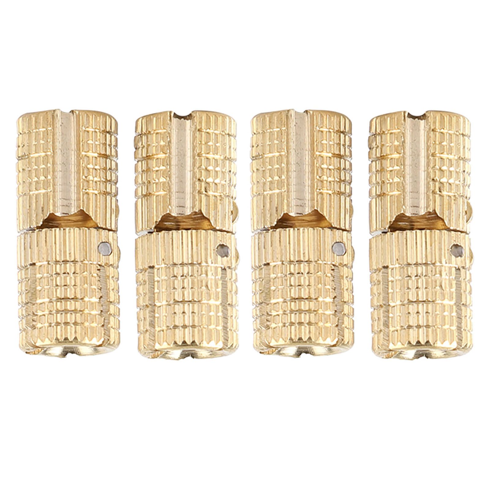 4Pcs/pack Copper Brass Cabinet Gift Box Concealed Barrel Hinge 8mm 180° view 10