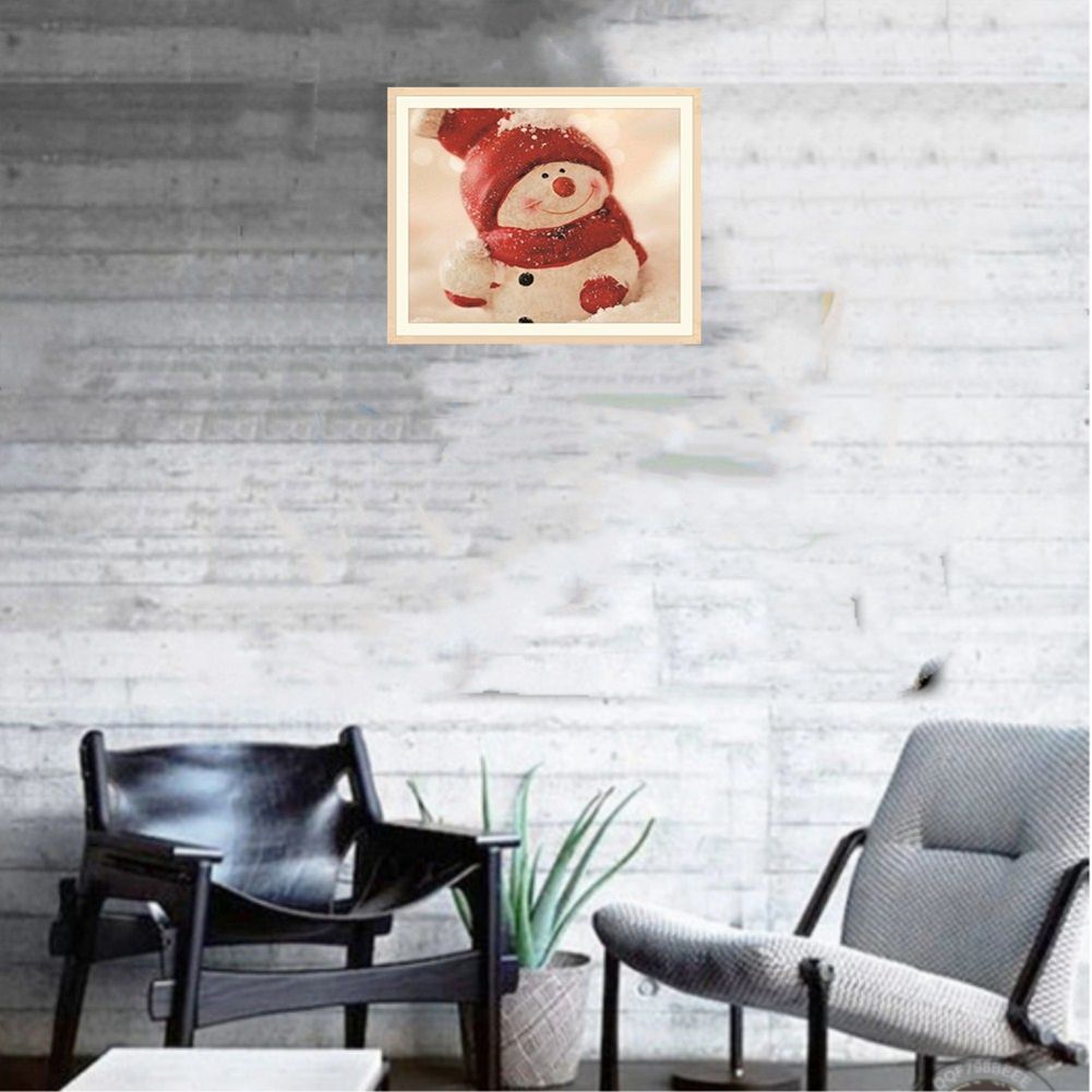 Children Handmade Craft Snowman Pattern DIY Stereo Rhinestone Diamond Drawing