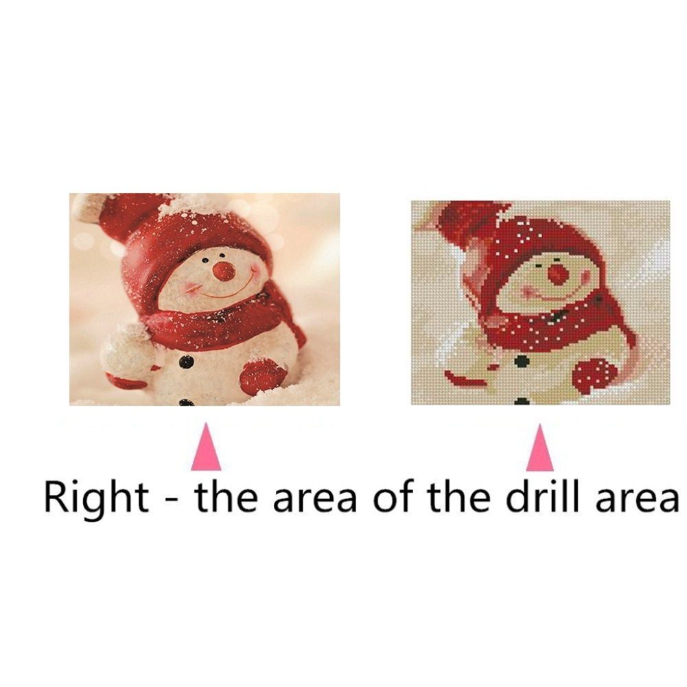 Children Handmade Craft Snowman Pattern DIY Stereo Rhinestone Diamond Drawing view 6