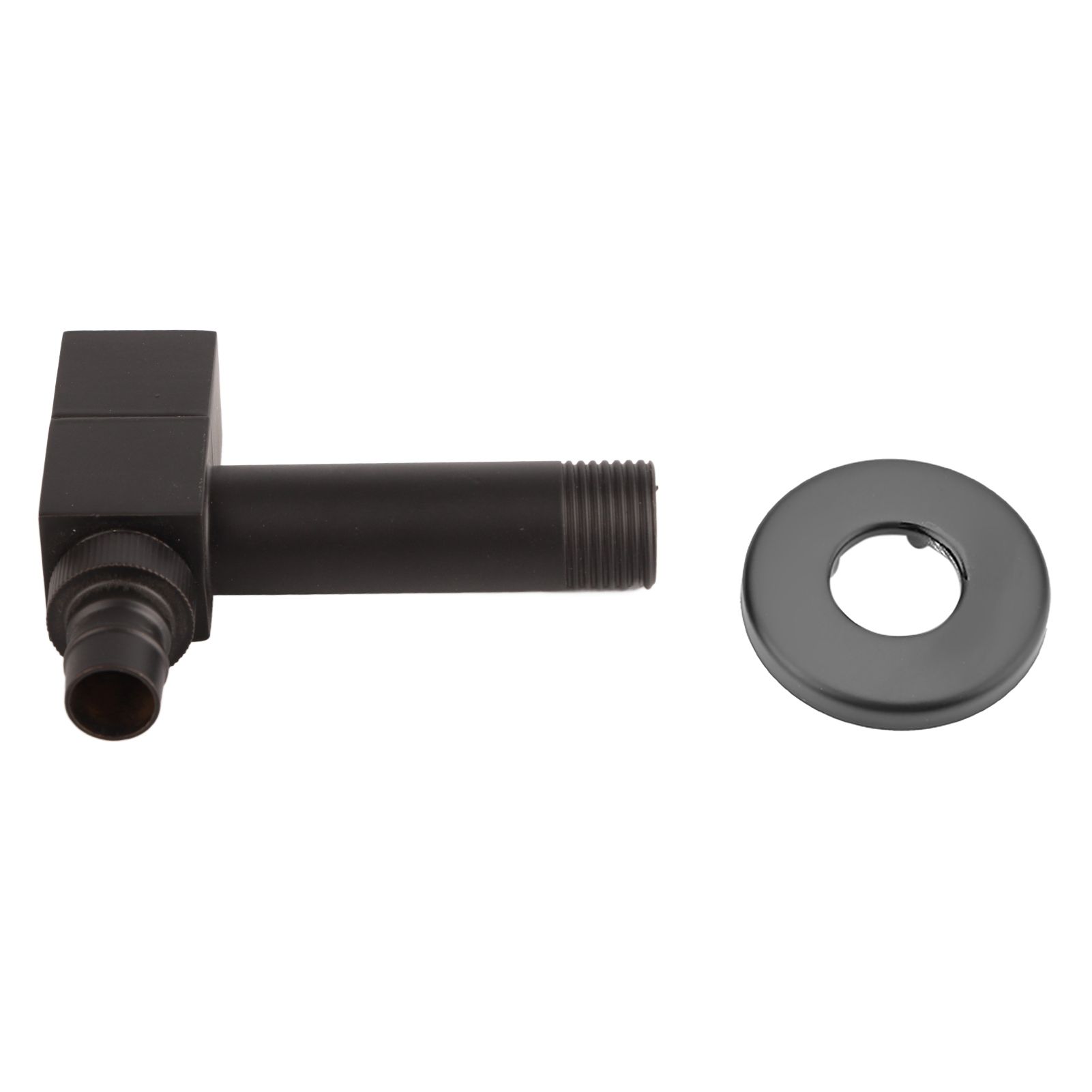 Black Brass Square Washing Machine Faucet Wall Mount Laundry Cold Water view 2