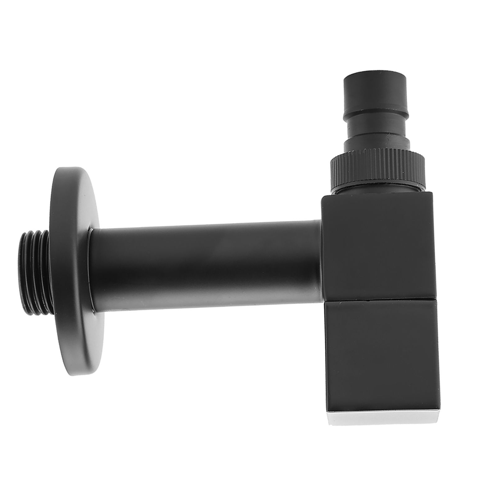 Black Brass Square Washing Machine Faucet Wall Mount Laundry Cold Water view 3