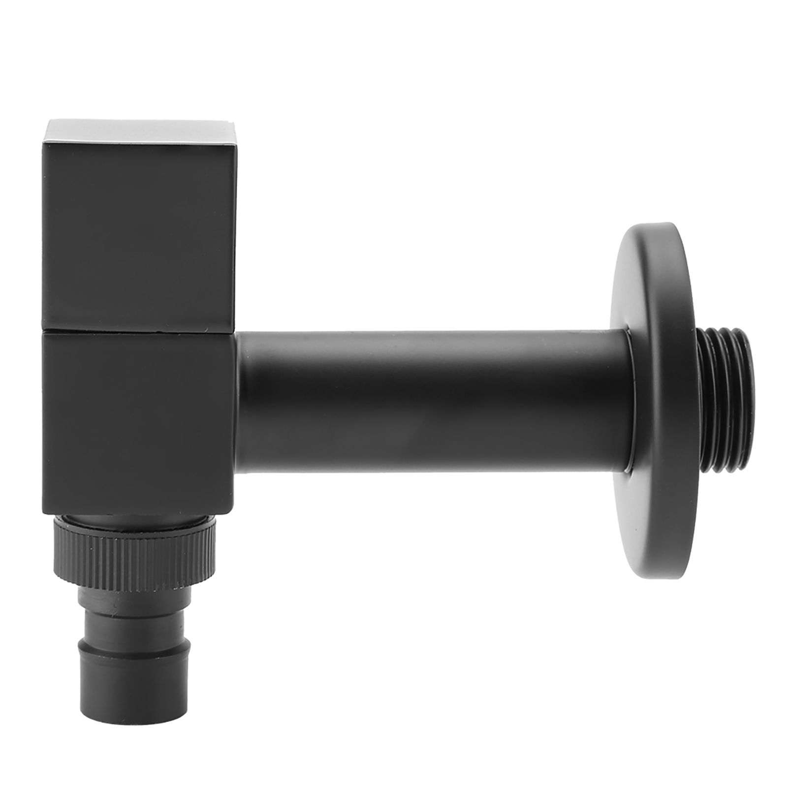 Black Brass Square Washing Machine Faucet Wall Mount Laundry Cold Water view 8