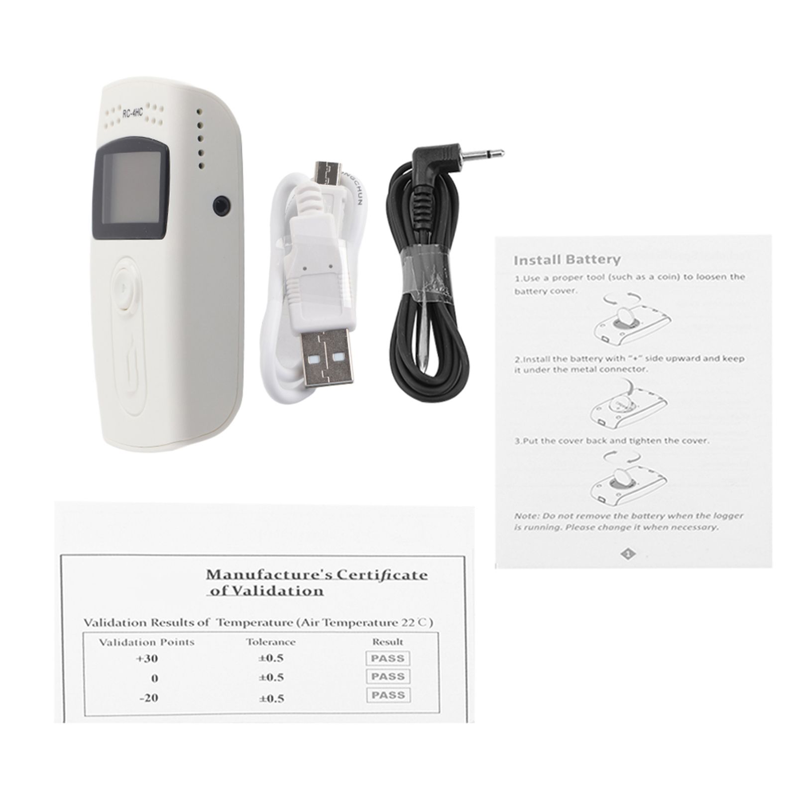 Temperature and Humidity Data Logger RC-4HC Resueable Mini Recorder USB with view 2