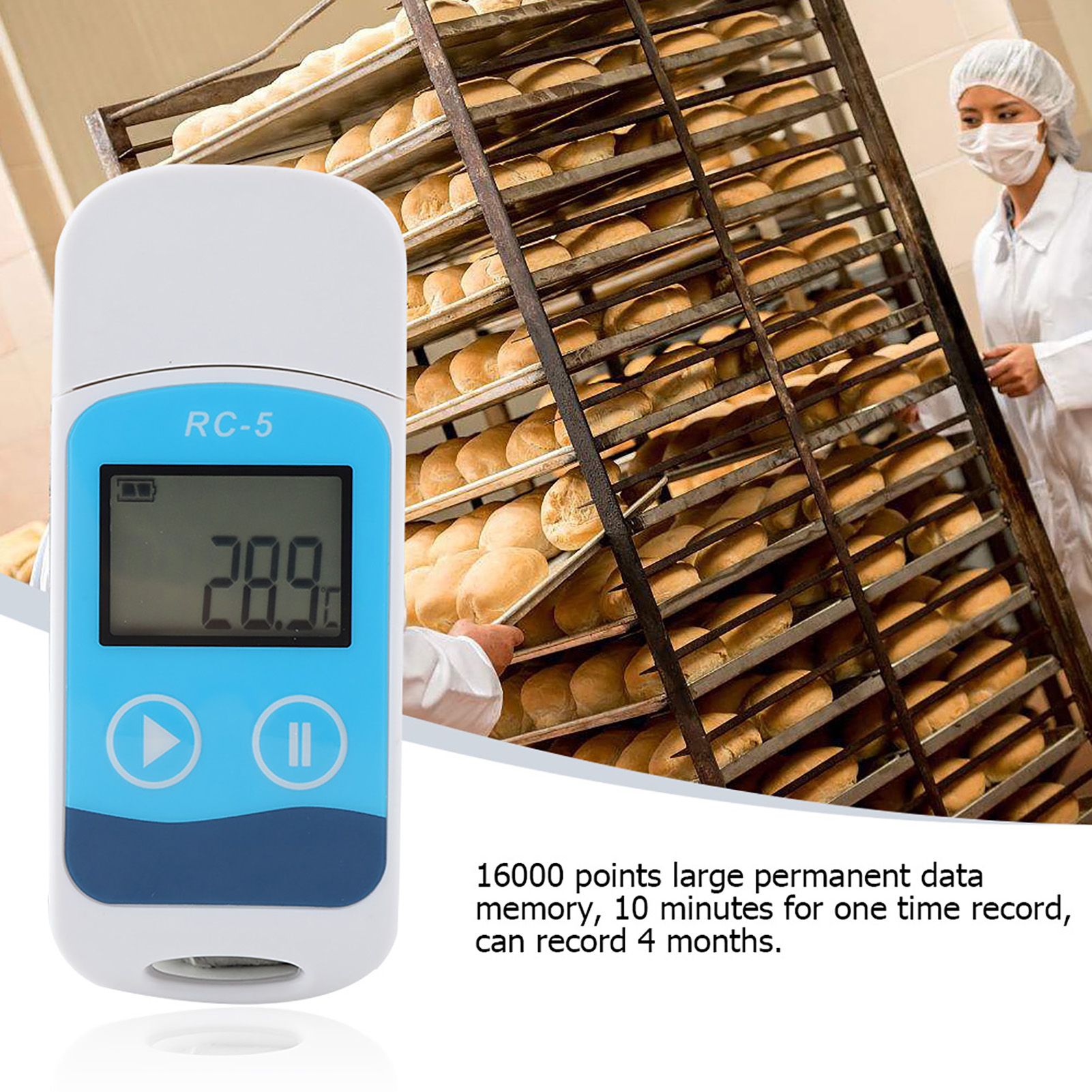 Portable RC‑5 Temperature Data Logger Mini Recorder LCD Display 32000 Points view 7