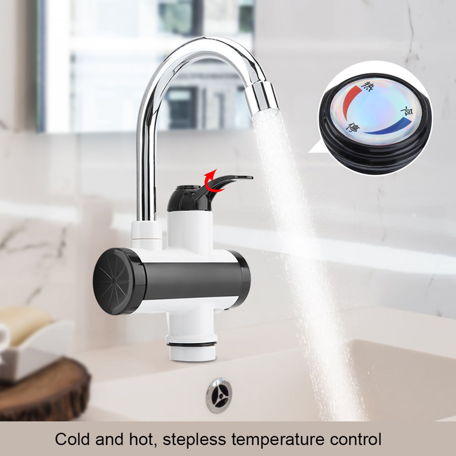 Instant Hot and Cold Water Dispenser Heater Heating Faucet Temperature Display view 3